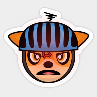 Angry Cyclist Deer Doris Sticker